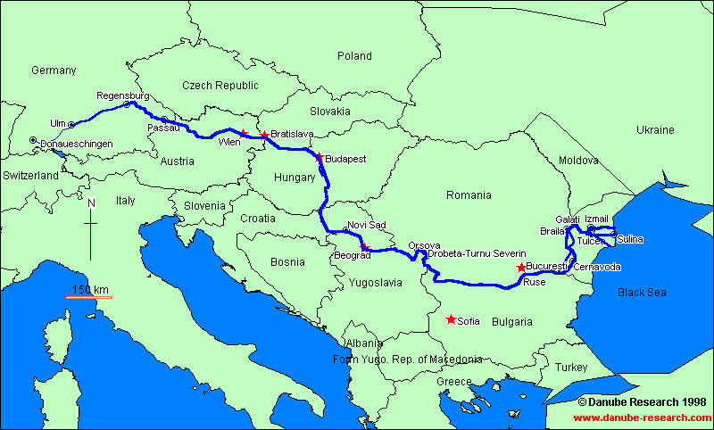 danube river map